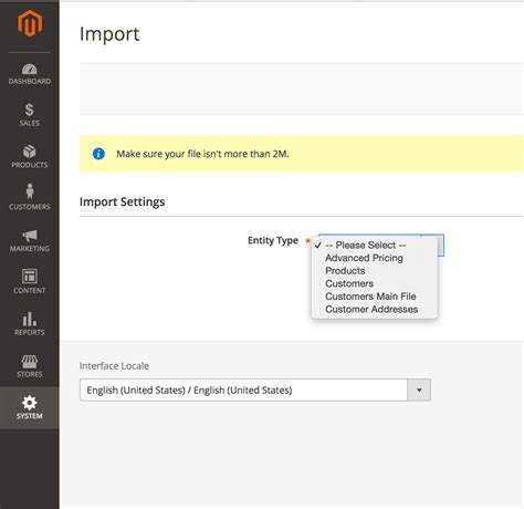 Magento 2: Import Products and Product Options .